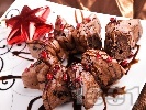 Рецепта Шоколадова звезда - коледен кейк / кекс с шоколад, какао и топинг